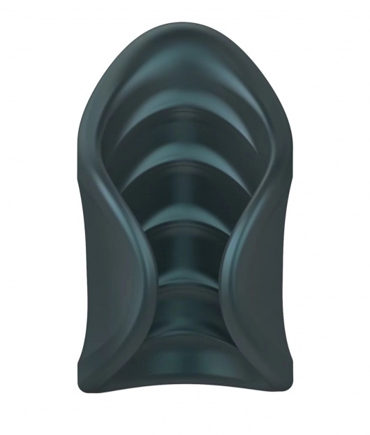 Серый сквозной мастурбатор с вибрацией Manwan Starter - Manwan - в Иркутске купить с доставкой