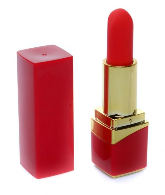 Красный мини-вибратор в форме помады - Boys of Toys