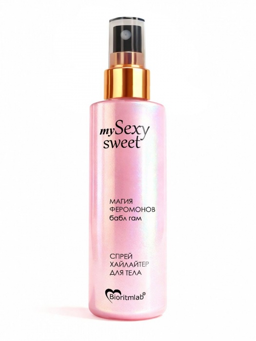 Спрей хайлайтер для тела Sexy Sweet с ароматом бабл-гам, шиммером и феромонами - 200 мл. -  - Магазин феромонов в Иркутске