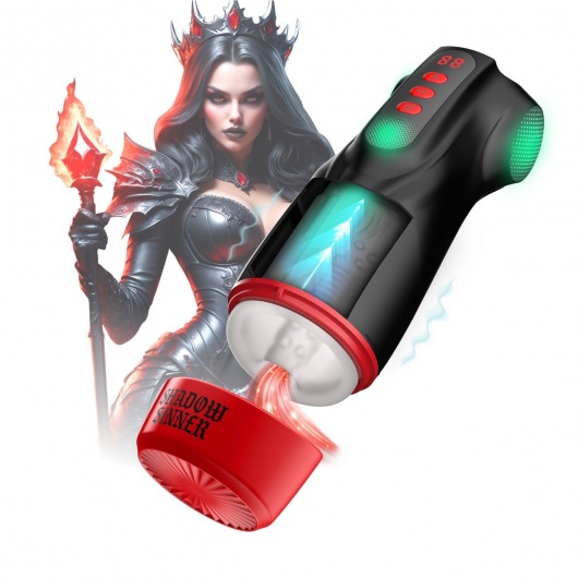 Интерактивный мастурбатор Raven с вакуумом, вибрацией и подсветкой - Shots Media BV - в Иркутске купить с доставкой