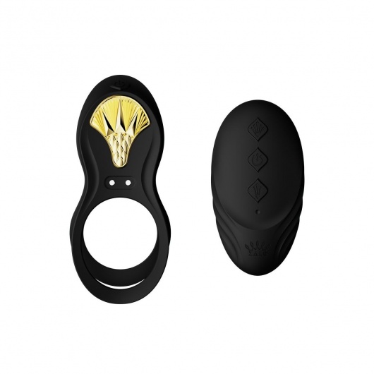 Черное эрекционное виброкольцо Bayek с пультом ДУ - Zalo - в Иркутске купить с доставкой