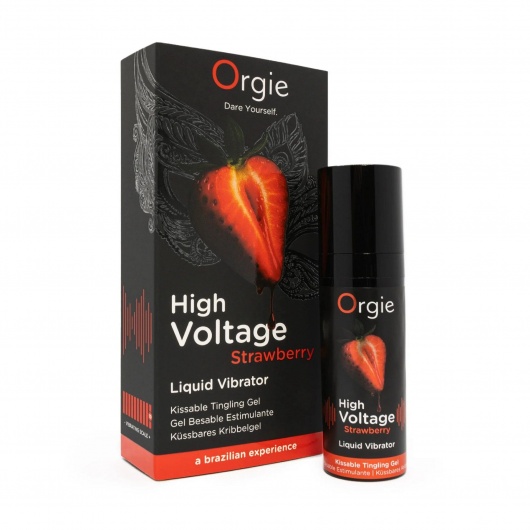 Жидкий вибратор Orgie High Voltage Strawberry - 15 мл. - ORGIE - купить с доставкой в Иркутске