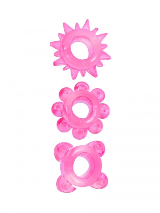 Комплект из 3 розовых эрекционных колец - Erowoman-Eroman - в Иркутске купить с доставкой