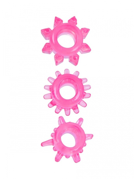 Комплект из трех розовых эрекционных колец - Erowoman-Eroman - в Иркутске купить с доставкой