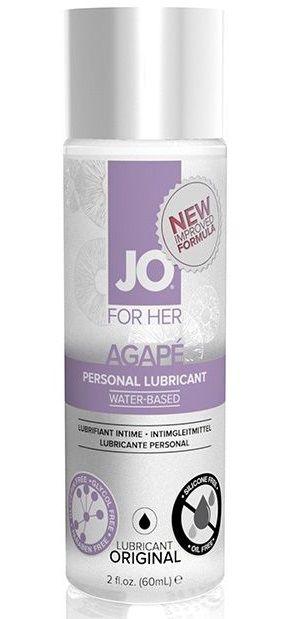 Лубрикант на водной основе для женщин JO AGAPE LUBRICANT ORIGINAL - 60 мл. - System JO - купить с доставкой в Иркутске