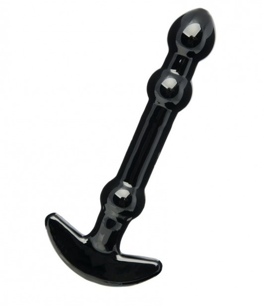 Элегантный чёрный анальный стимулятор с шариками на стволе - 15,5 см. - Sexus в Иркутске Элегантный чёрный анальный стимулятор с шариками на стволе - 15,5 см. - Sexus