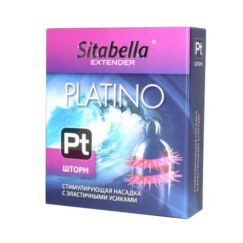 Стимулирующая насадка со спиралью из усиков Platino  Шторм - Sitabella - купить с доставкой в Иркутске