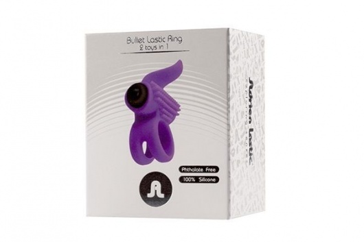 Эрекционное кольцо с подхватом мошонки и стимуляцией клитора Bullet Lastic Ring - Adrien Lastic - в Иркутске купить с доставкой