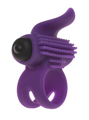 Эрекционное кольцо с подхватом мошонки и стимуляцией клитора Bullet Lastic Ring - Adrien Lastic - в Иркутске купить с доставкой