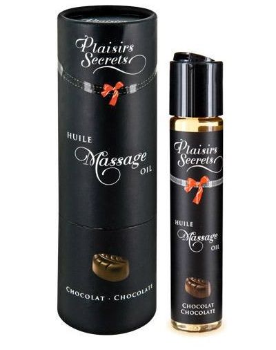 Массажное масло с ароматом шоколада Huile de Massage Gourmande Chocolat - 59 мл. - Plaisir Secret - купить с доставкой в Иркутске