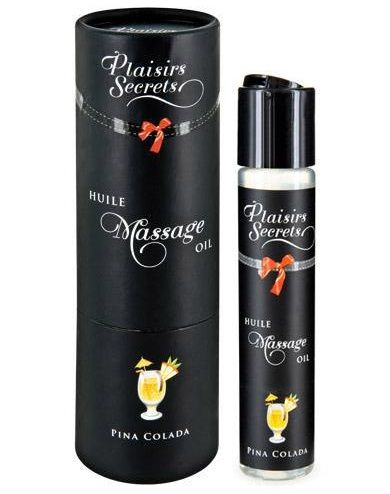 Массажное масло с ароматом пина колады Huile de Massage Gourmande Pina Colada - 59 мл. - Plaisir Secret - купить с доставкой в Иркутске