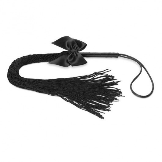 Чёрная плётка Lilly Whip Bijoux - Bijoux Indiscrets - купить с доставкой в Иркутске