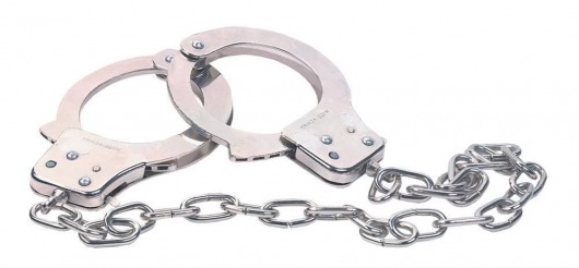 Наручники из металла с длинной цепочкой CHROME HANDCUFFS METAL HANDCUFFS W. KEY - NMC - купить с доставкой в Иркутске