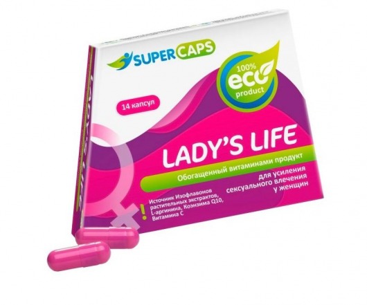 Возбуждающие капсулы Ladys Life - 14 капсул (0,35 гр.) - SuperCaps - купить с доставкой в Иркутске