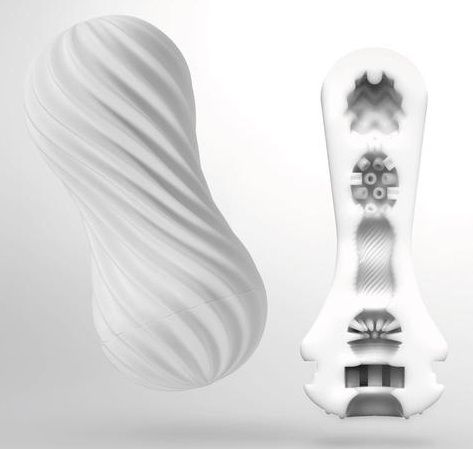 Мастурбатор FLEX Silky White с мягким рельефом - Tenga - в Иркутске купить с доставкой