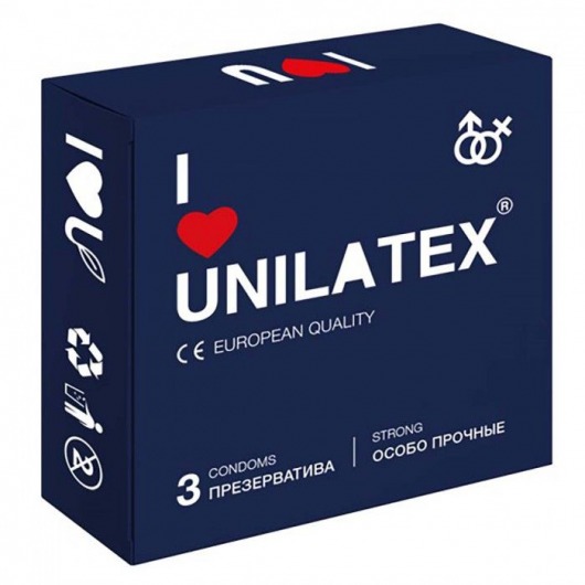 Ультрапрочные презервативы Unilatex Extra Strong - 3 шт. - Unilatex - купить с доставкой в Иркутске