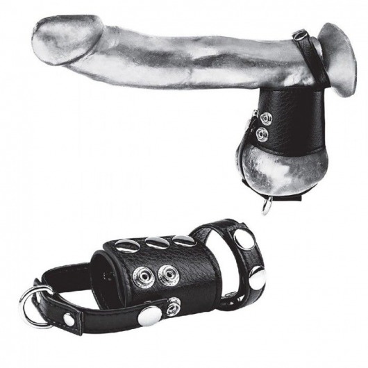 Кольцо на член и мошонку Cock Ring With 2  Ball Stretcher And Optional Weight Ring - BlueLine - в Иркутске купить с доставкой