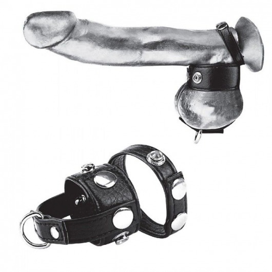 Утяжка для мошонки и пениса Cock Ring With 1  Ball Stretcher And Optional Weight Ring - BlueLine - купить с доставкой в Иркутске