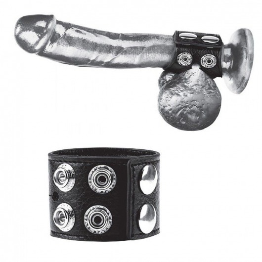 Ремень на член и мошонку 1.5  Cock Ring With Ball Strap - BlueLine - купить с доставкой в Иркутске