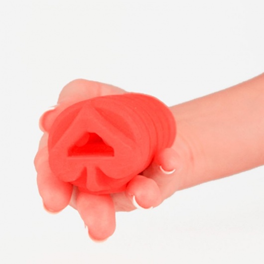 Компактный красный мастурбатор Lingox Poker Spade Edition - Lingox - в Иркутске купить с доставкой