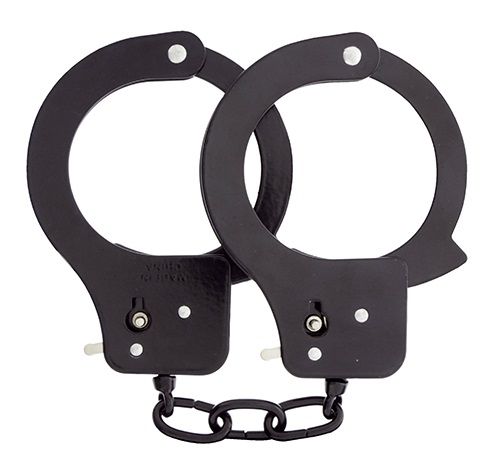 Чёрные наручники из листового металла BONDX METAL CUFFS BLACK - Dream Toys - купить с доставкой в Иркутске