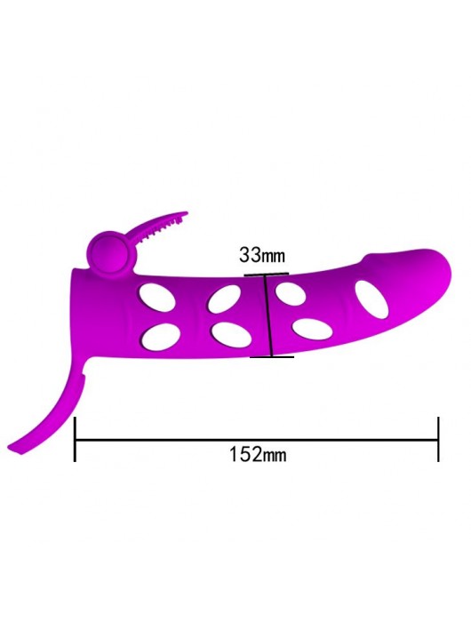Насадка с закрытой головкой и виброэлементом для клиторального массажа - Baile - в Иркутске купить с доставкой