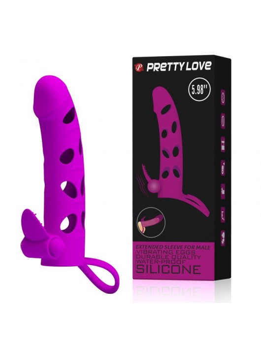 Насадка с закрытой головкой и виброэлементом для клиторального массажа - Baile - в Иркутске купить с доставкой