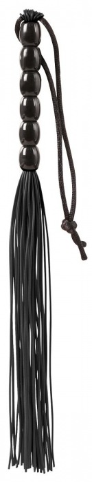 Чёрная мини-плеть из резины Rubber Mini Whip - 22 см. - Blush Novelties - купить с доставкой в Иркутске