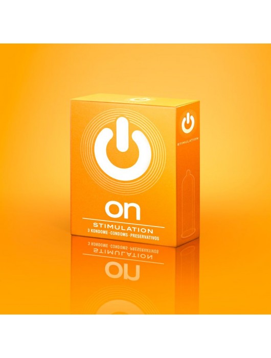 Презервативы ON) Stimulation с точками - 3 шт. - ON) - купить с доставкой в Иркутске