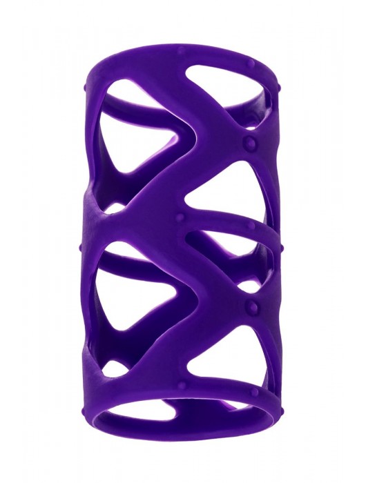 Фиолетовая насадка-сетка на пенис - 7,5 см. - A-toys - в Иркутске купить с доставкой