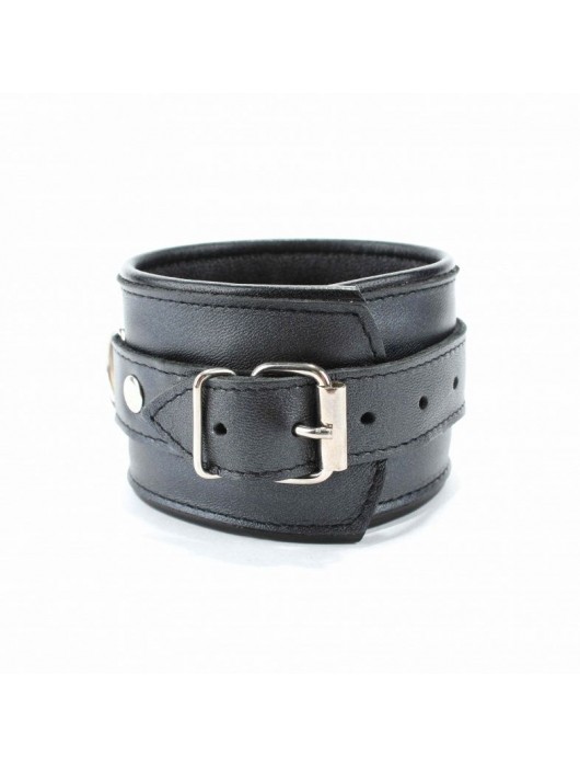 Наручники из гладкой кожи - БДСМ Арсенал - купить с доставкой в Иркутске