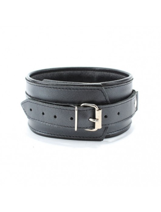 Ошейник из гладкой кожи - БДСМ Арсенал - купить с доставкой в Иркутске