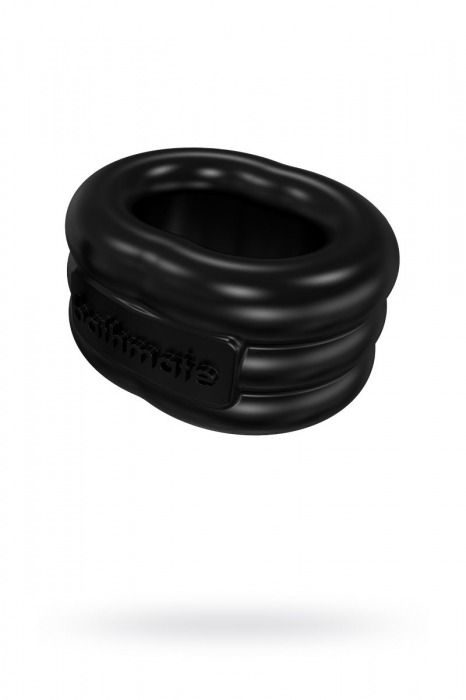 Чёрное эрекционное виброкольцо Stretch - Bathmate - в Иркутске купить с доставкой