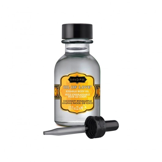 Масло для ласк с ароматом кокоса и ананаса Oil of Love Coconut Pineapple - 22 мл. - Kama Sutra - купить с доставкой в Иркутске