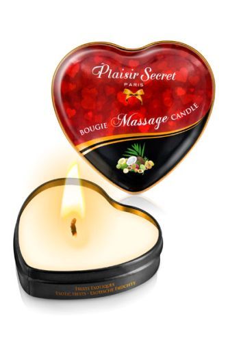 Массажная свеча с ароматом экзотических фруктов Bougie Massage Candle - 35 мл. - Plaisir Secret - купить с доставкой в Иркутске