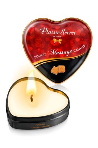 Массажная свеча с ароматом карамели Bougie Massage Candle - 35 мл. - Plaisir Secret - купить с доставкой в Иркутске