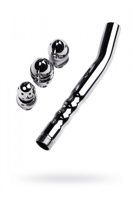 Металлический анальный душ с тремя насадками - ToyFa - купить с доставкой в Иркутске