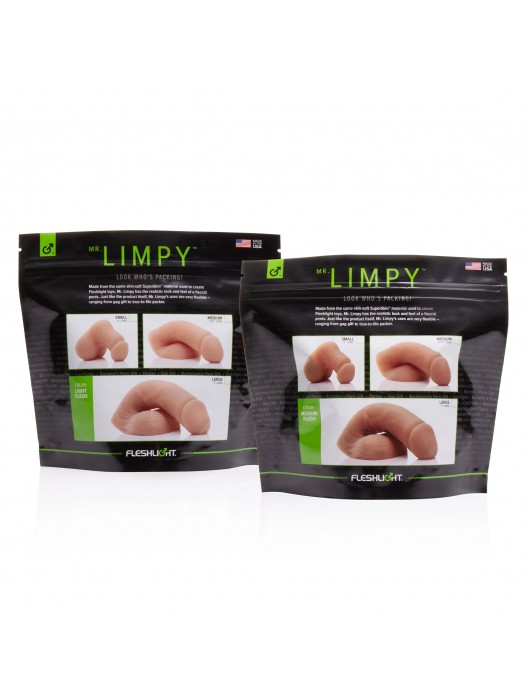 Мягкий имитатор пениса Fleshton Limpy среднего размера - 17 см. - Fleshlight - купить с доставкой в Иркутске