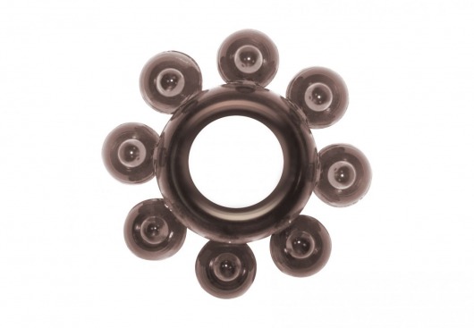 Чёрное эрекционное кольцо Rings Bubbles - Lola Games - в Иркутске купить с доставкой