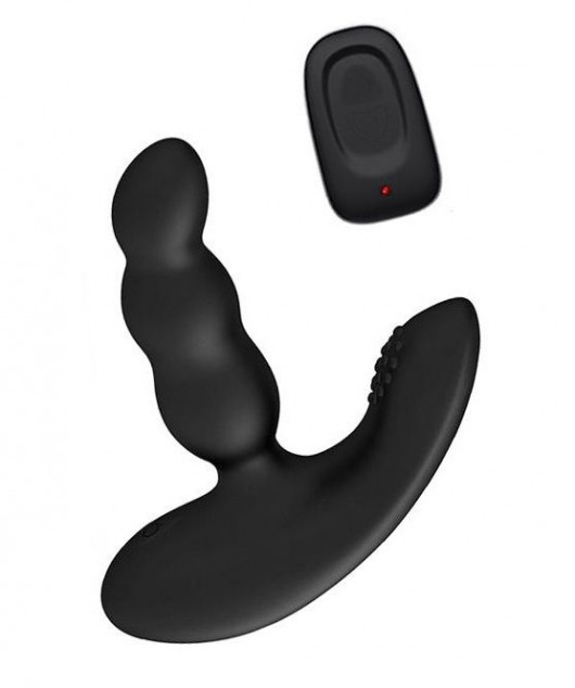 Черный силиконовый стимулятор простаты Levett Nitoc с пультом ДУ - Levett - в Иркутске купить с доставкой