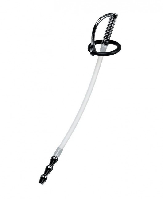 Силиконовый уретральный плаг со сменными фиксирующими кольцами Metal - ToyFa - купить с доставкой в Иркутске