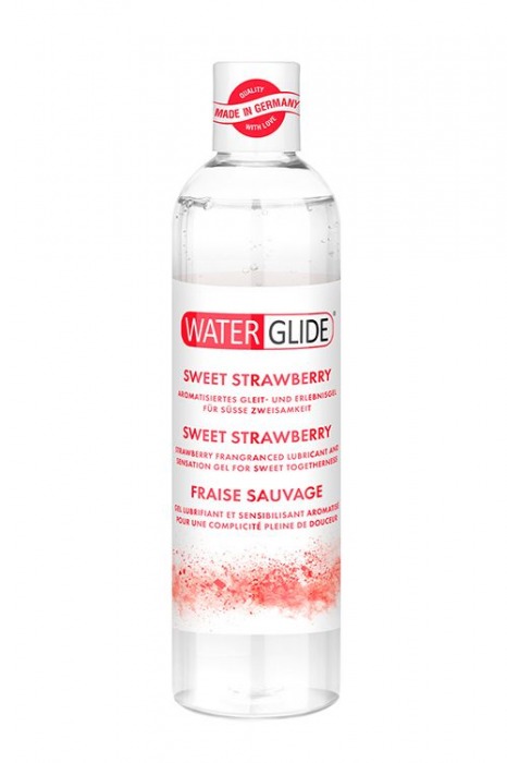 Лубрикант на водной основе с ароматом клубники SWEET STRAWBERRY - 300 мл. - Waterglide - купить с доставкой в Иркутске