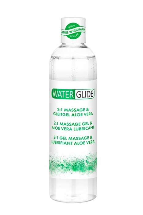 Гель-смазка 2-в-1 MASSAGE   LUBRICANT ALOE VERA - 300 мл. - Waterglide - купить с доставкой в Иркутске