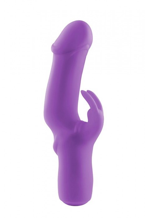 Фиолетовый вибратор с клиторальным отростком MATES FANTASY RECHARGE VIBRATOR - 17 см. - NMC