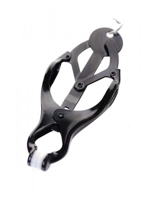 Черно-серебристые зажимы для сосков с кольцом для пениса TOYFA Metal - ToyFa - купить с доставкой в Иркутске