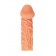 Телесная закрытая насадка с венками Cock Sleeve Size S - 13,8 см. - KOKOS - в Иркутске купить с доставкой
