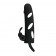Чёрная насадка с клиторальным вибростимулятором и закрытой головкой - 14 см. - Baile - в Иркутске купить с доставкой