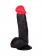 Чёрный фаллоимитатор с красной головкой - 17 см. - LOVETOY (А-Полимер) купить с доставкой в интернет-магазине Orgasmix в Иркутске Чёрный фаллоимитатор с красной головкой - 17 см. - LOVETOY (А-Полимер)